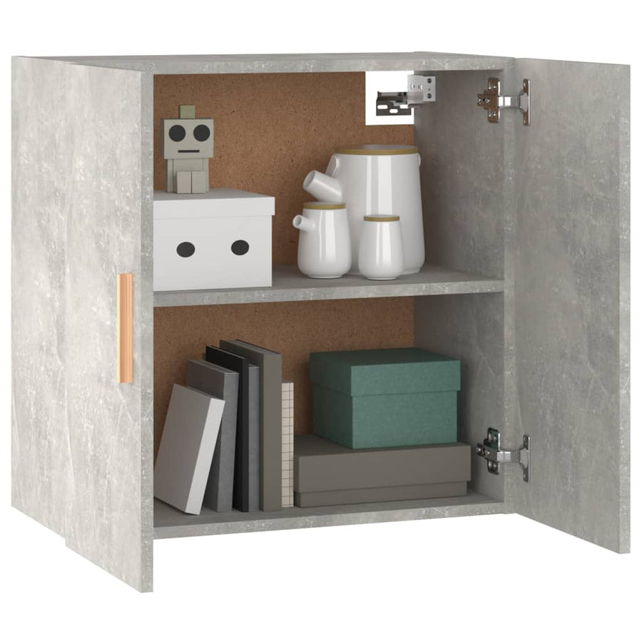Wandkast 60X30X60 Cm Bewerkt Hout Betongrijs