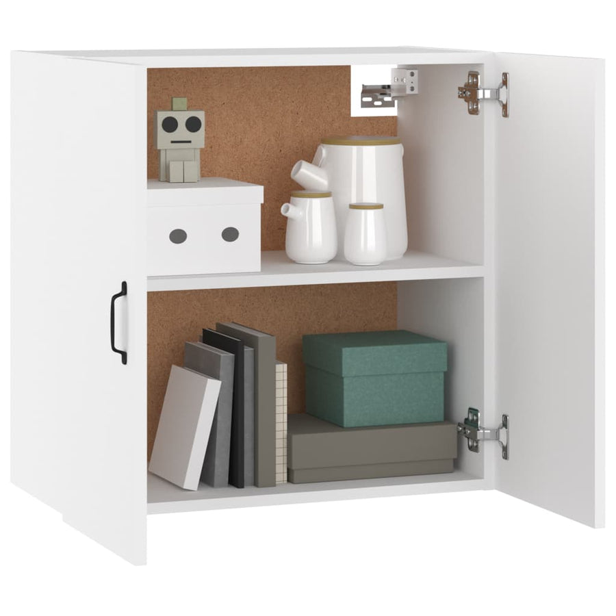 Wandkast 60X31X60 Cm Bewerkt Hout Wit