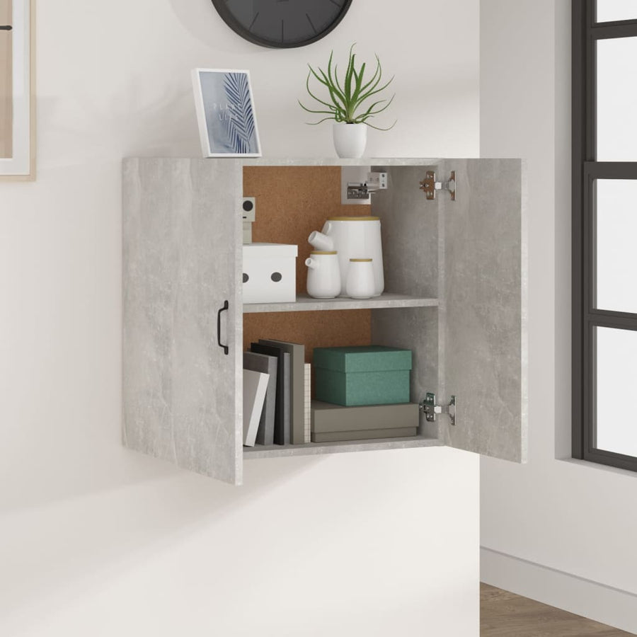 Wandkast 60X31X60 Cm Bewerkt Hout Betongrijs