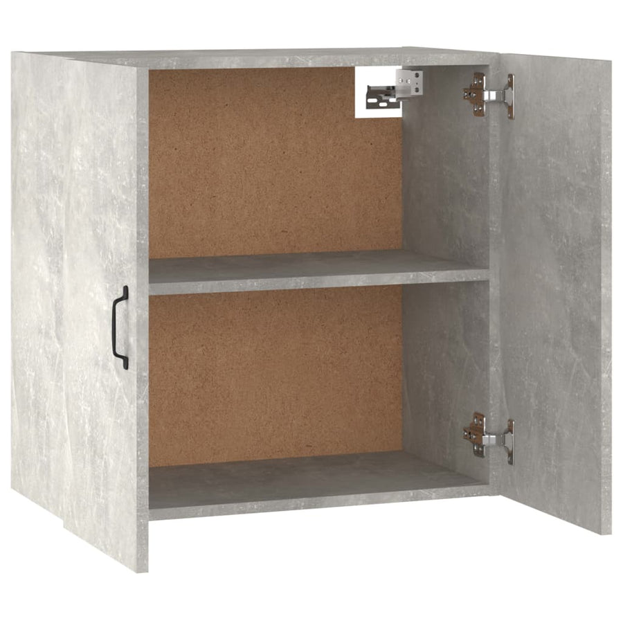 Wandkast 60X31X60 Cm Bewerkt Hout Betongrijs
