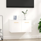 Wall Cabinet 60X36.5X35 Cm Carved Wood White