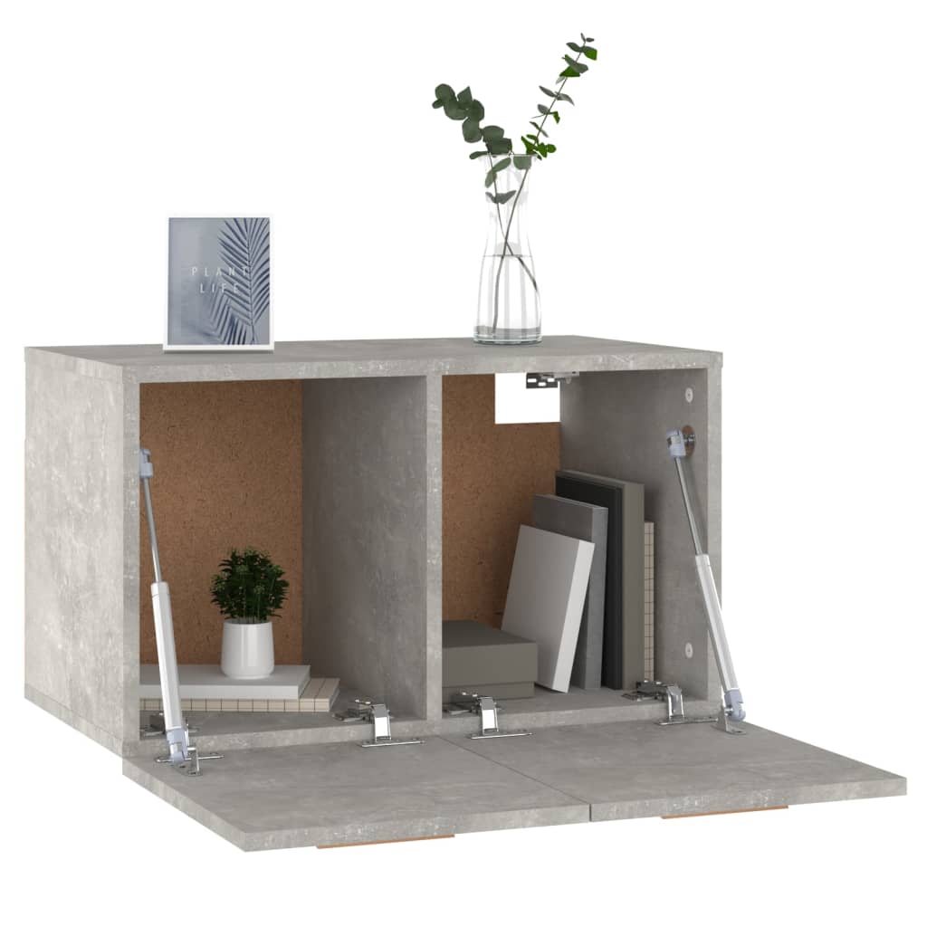 Wandkast 60x36,5x35 cm bewerkt hout betongrijs
