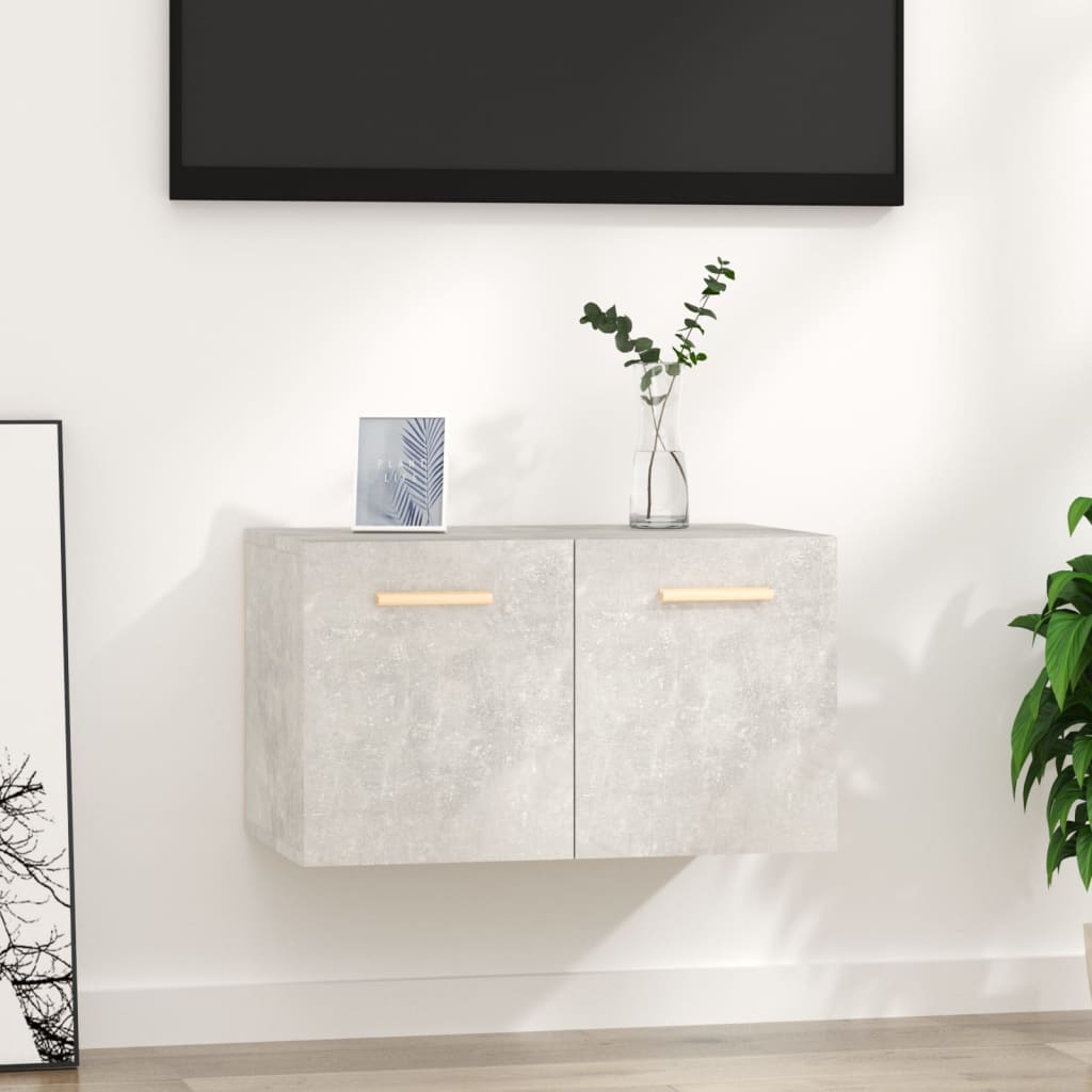 Wandkast 60x36,5x35 cm bewerkt hout betongrijs