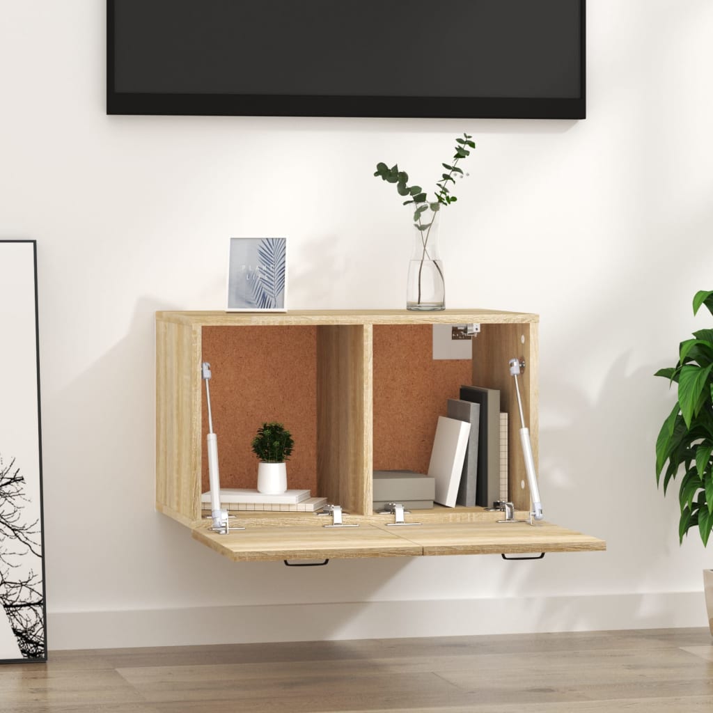 Wandkast 60x36,5x35 cm bewerkt hout sonoma eikenkleurig