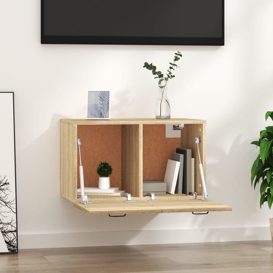 Wandkast 60x36,5x35 cm bewerkt hout sonoma eikenkleurig