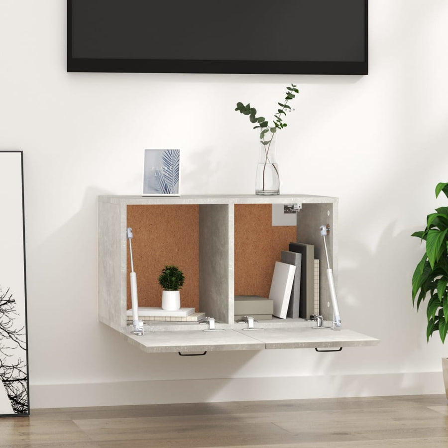 Wandkast 60x36,5x35 cm bewerkt hout betongrijs