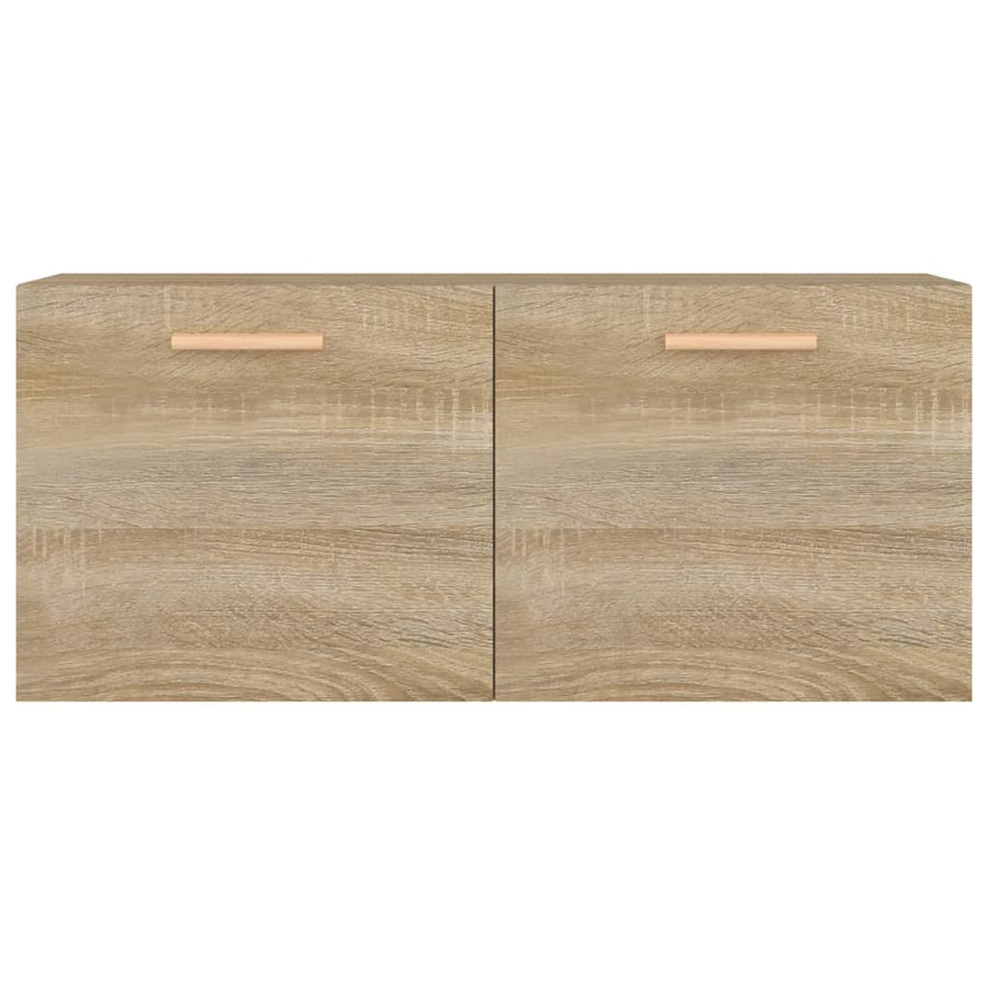 Wandkast 80X35X36,5 Cm Bewerkt Hout Kleurig Sonoma eiken