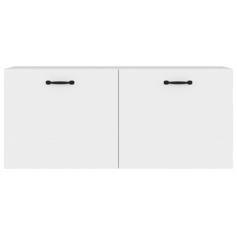 Wandkast 80X36,5X35 Cm Bewerkt Hout Wit