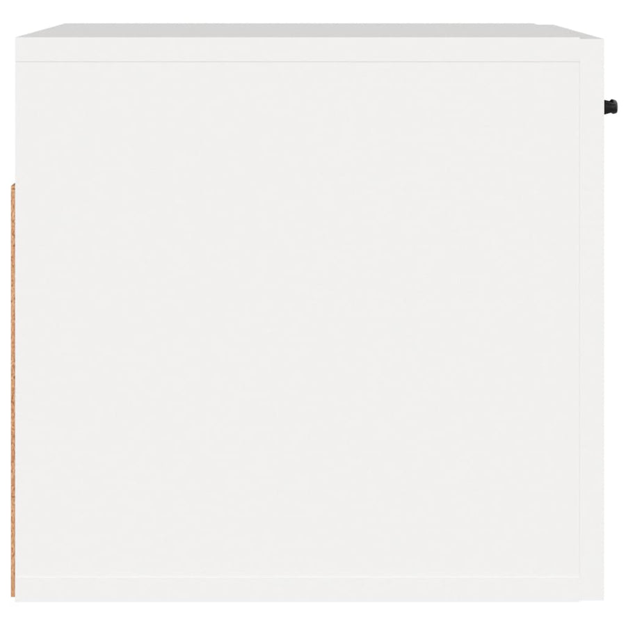 Wandkast 80X36,5X35 Cm Bewerkt Hout Wit
