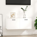 Wandkast 80X36,5X35 Cm Bewerkt Hout Wit