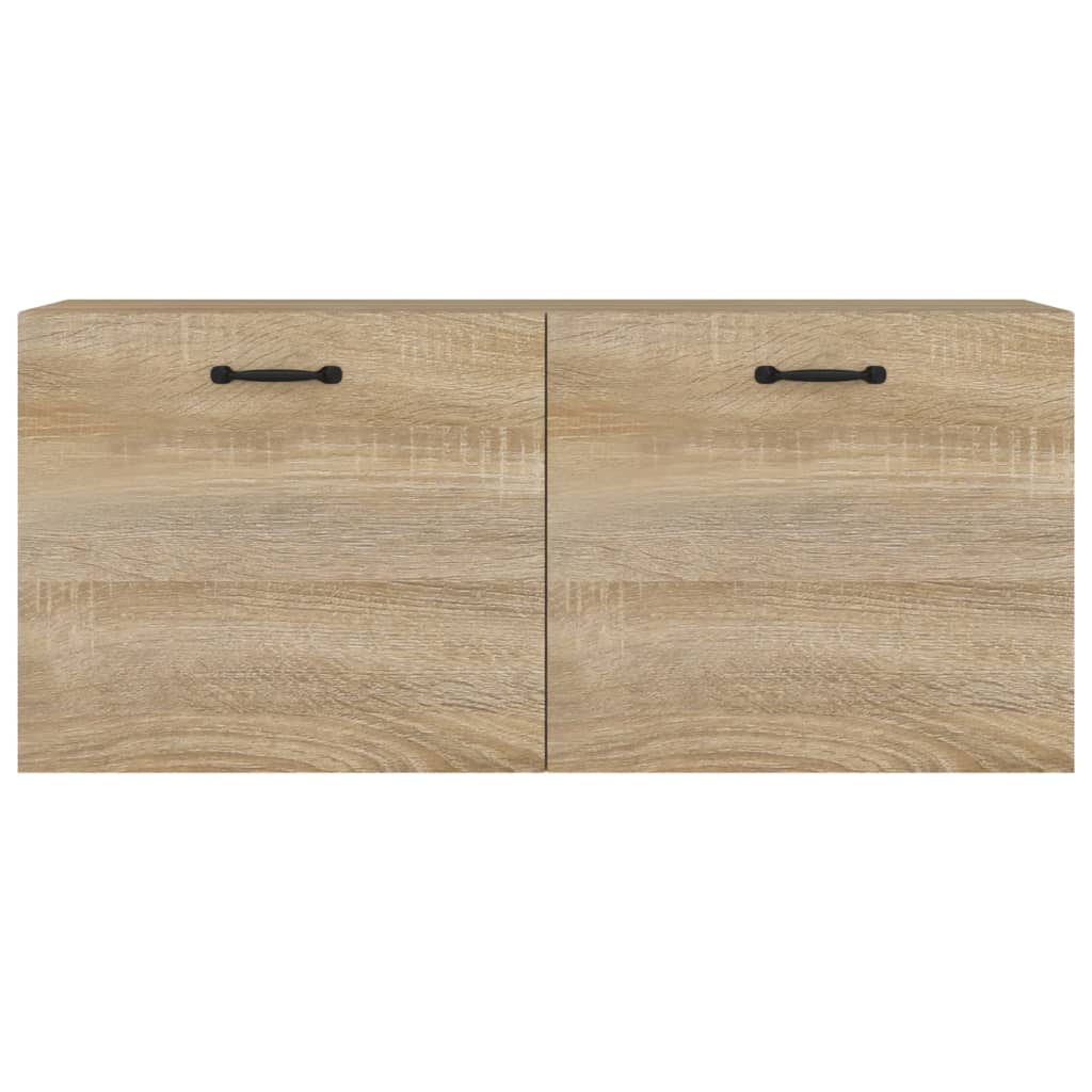 Wandkast 80X36,5X35 Cm Bewerkt Hout Kleurig Sonoma eiken