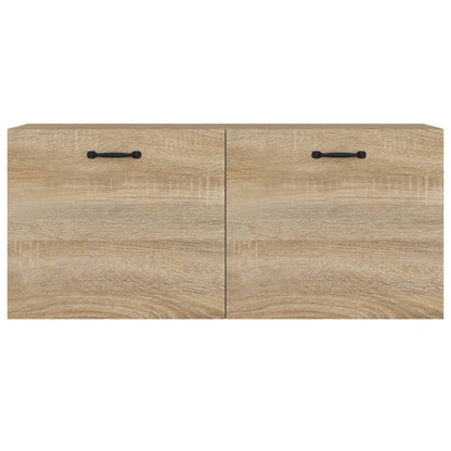 Wandkast 80X36,5X35 Cm Bewerkt Hout Kleurig Sonoma eiken