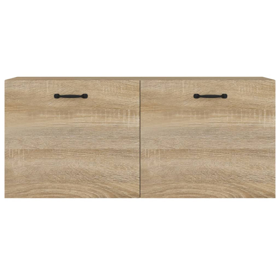 Wandkast 80X36,5X35 Cm Bewerkt Hout Kleurig Sonoma eiken