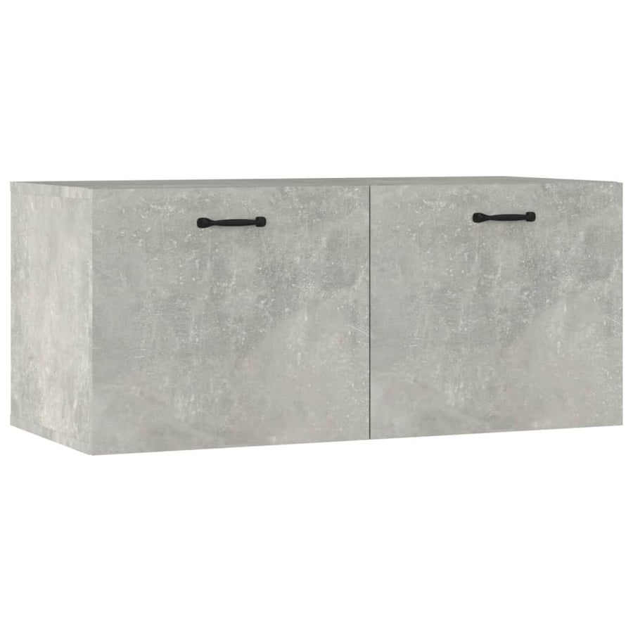 Wandkast 80X35X36,5 Cm Bewerkt Hout Betongrijs