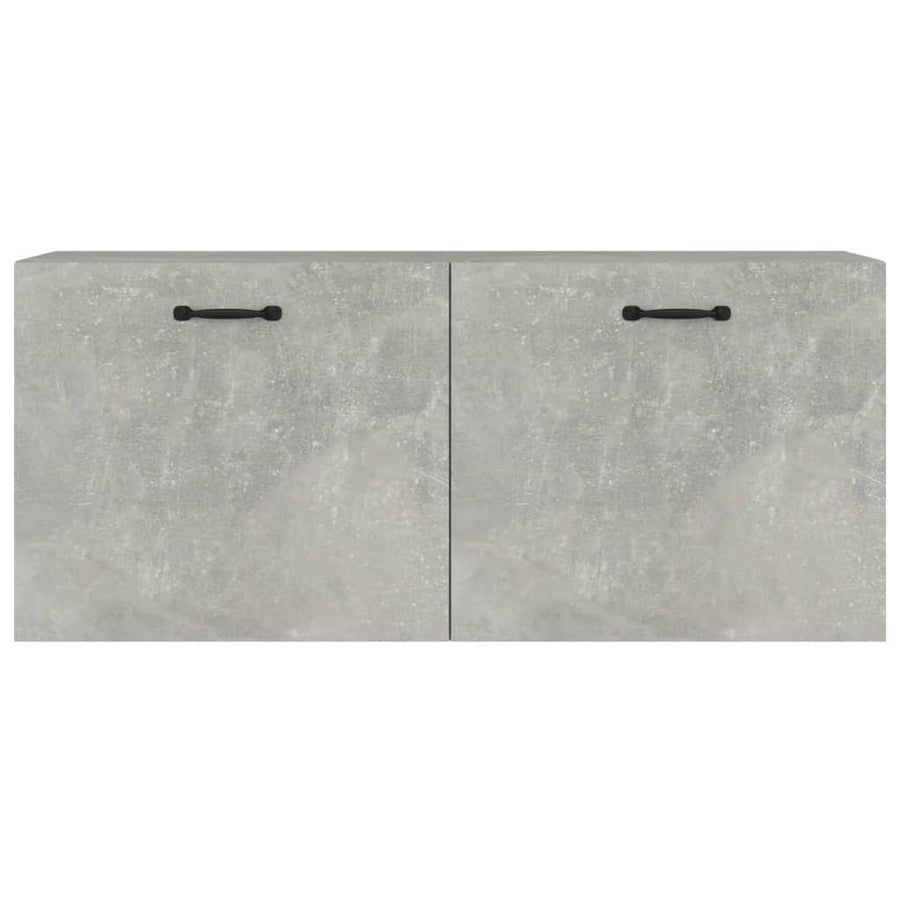 Wandkast 80X35X36,5 Cm Bewerkt Hout Betongrijs