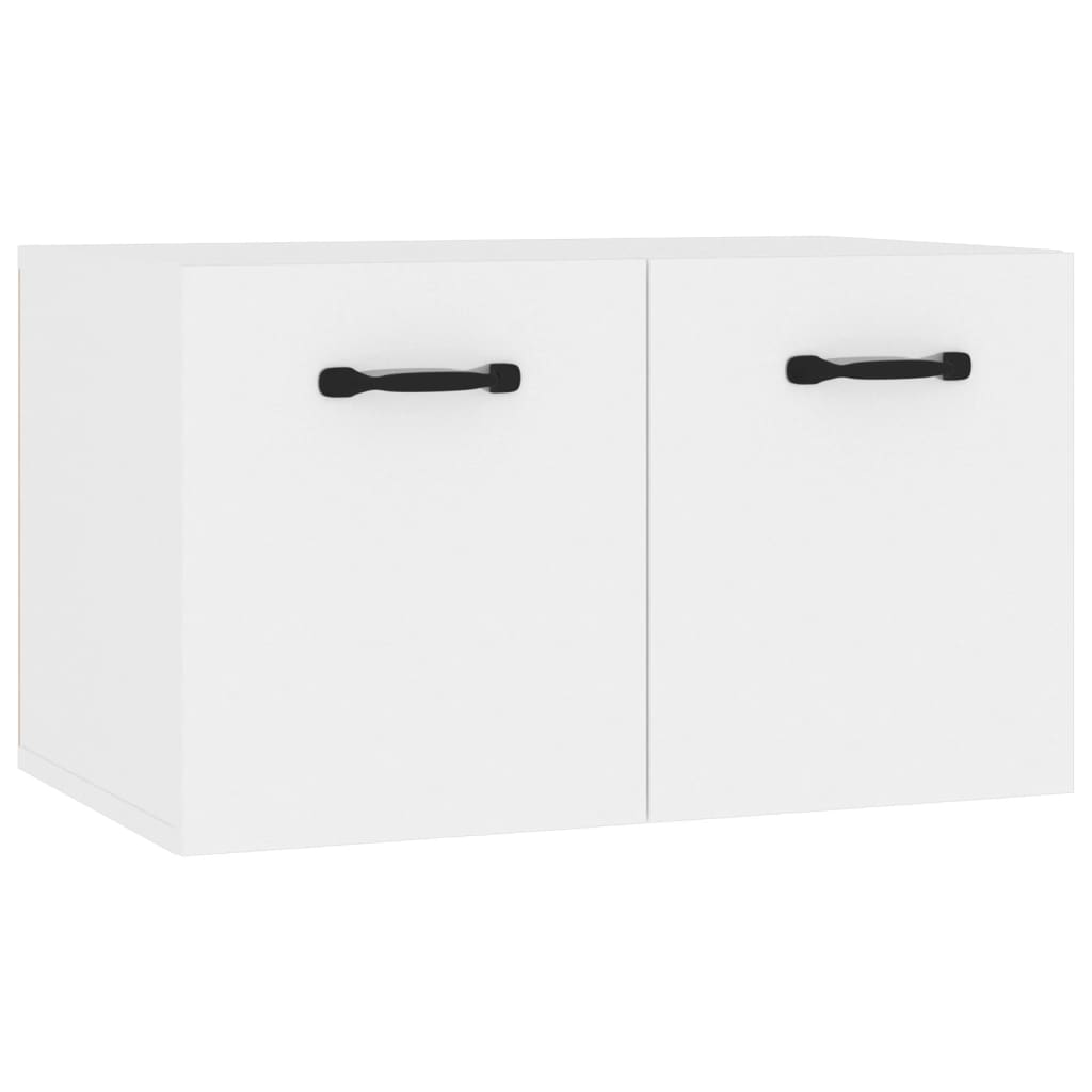 Wandkast 80X35X36,5 Cm Bewerkt Hout Hoogglans Wit