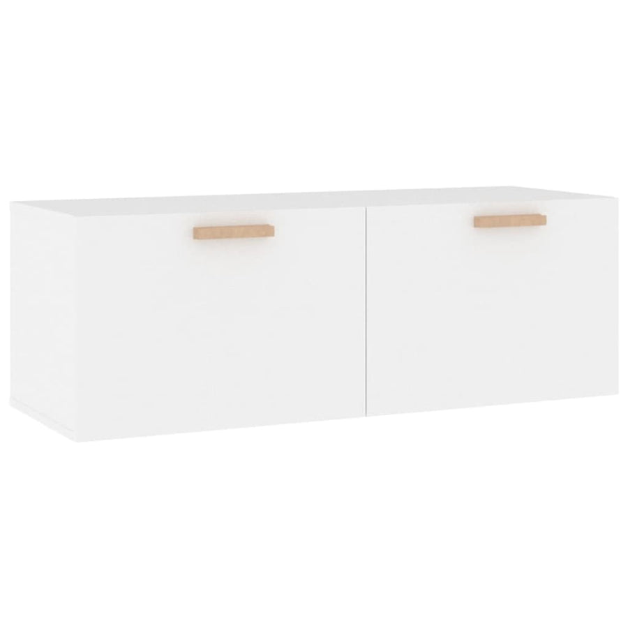 Wandkast 100X36,5X35 Cm Bewerkt Hout Wit