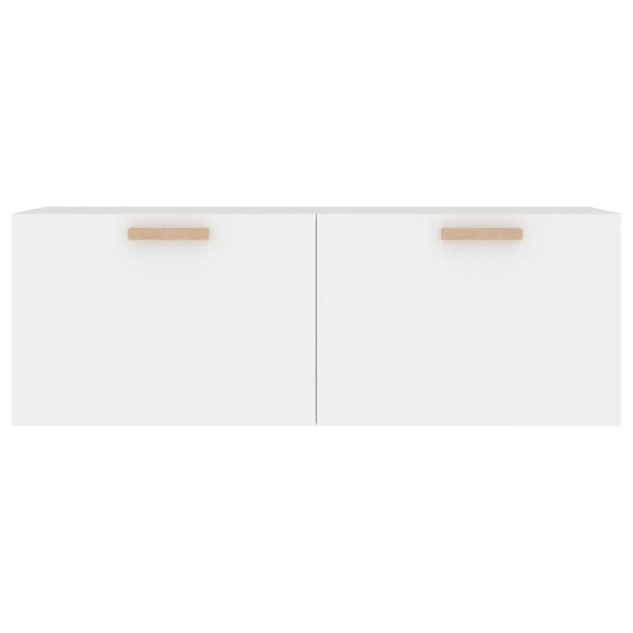 Wandkast 100X36,5X35 Cm Bewerkt Hout Wit