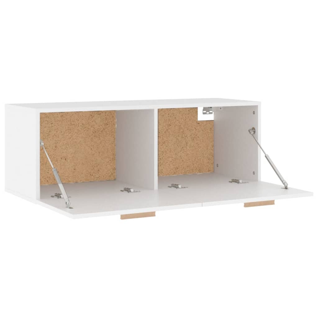 Wandkast 100X36,5X35 Cm Bewerkt Hout Wit