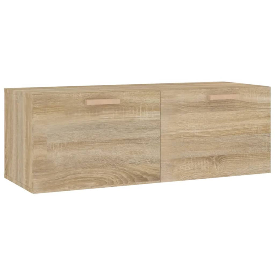 Wandkast 100X36,5X35 Cm Bewerkt Hout Kleurig Sonoma eiken