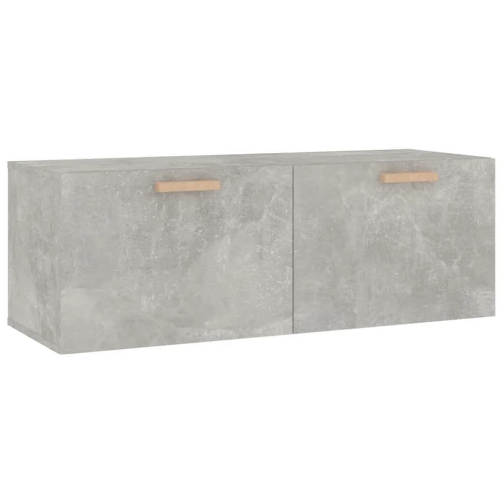 Wandkast 100X36,5X35 Cm Bewerkt Hout Grijs