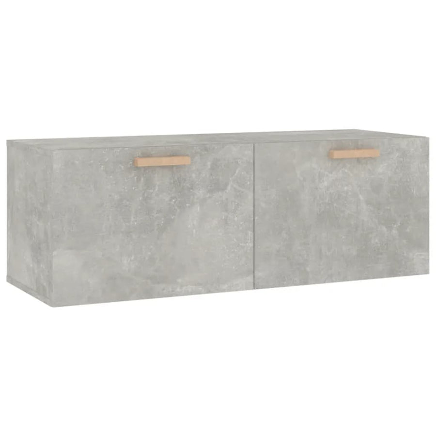 Wandkast 100X36,5X35 Cm Bewerkt Hout Grijs