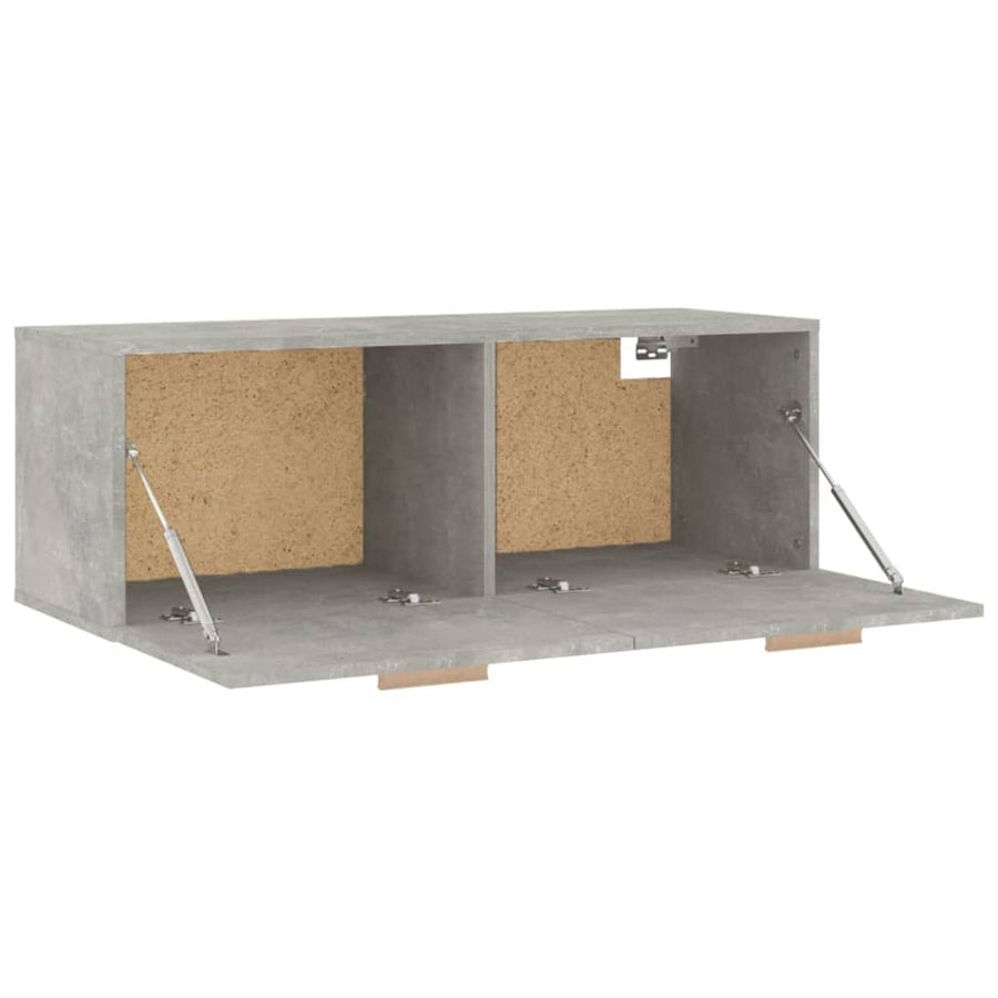 Wandkast 100X36,5X35 Cm Bewerkt Hout Grijs