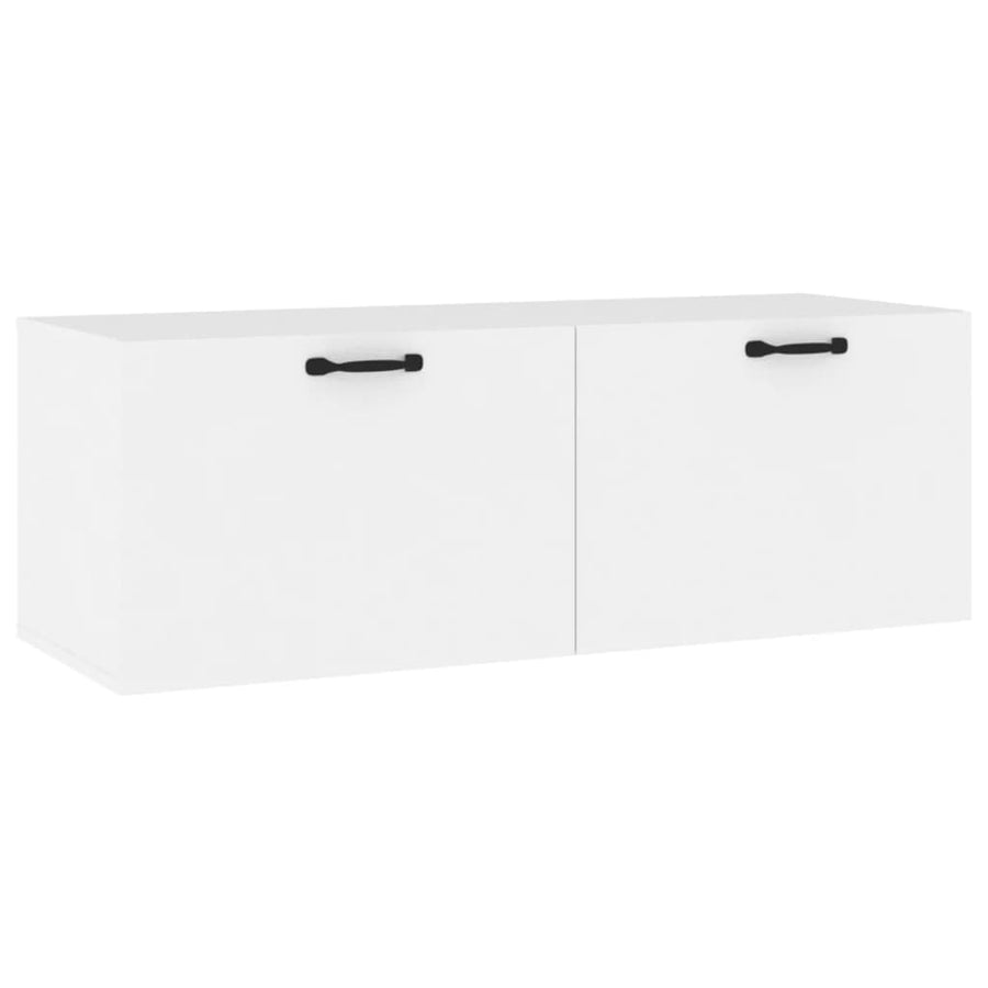 Wandkast 100X36,5X35 Cm Bewerkt Hout Wit