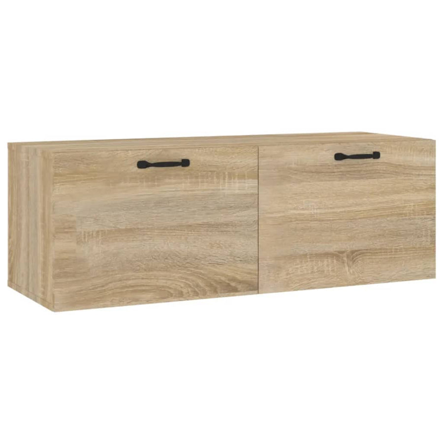 Wandkast 100X36,5X35 Cm Bewerkt Hout Kleurig Sonoma eiken
