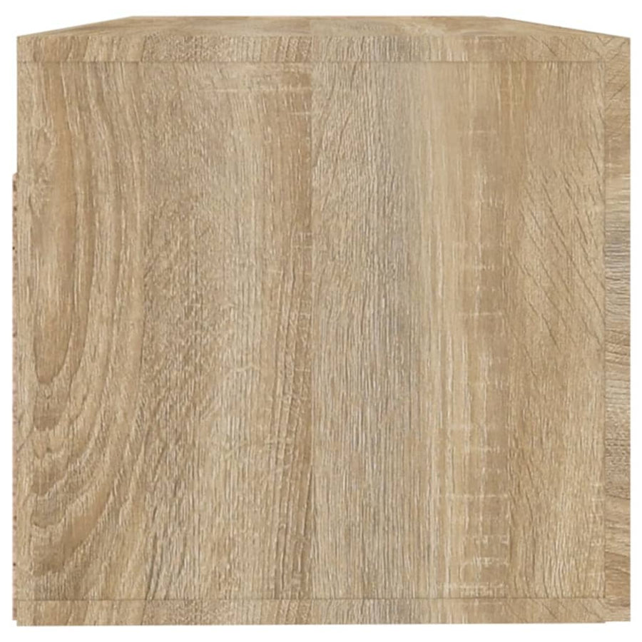 Wandkast 100X36,5X35 Cm Bewerkt Hout Kleurig Sonoma eiken