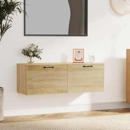 Wandkast 100X36,5X35 Cm Bewerkt Hout Kleurig Sonoma eiken