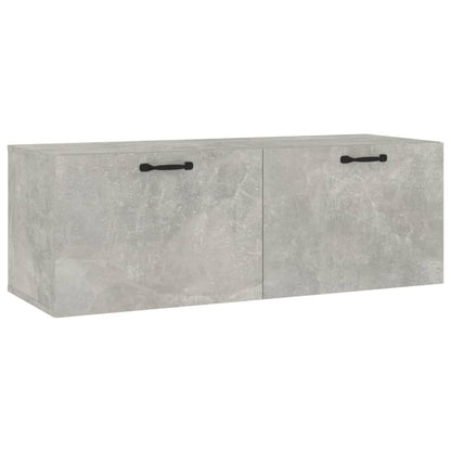 Wandkast 100X36,5X35 Cm Bewerkt Hout Betongrijs