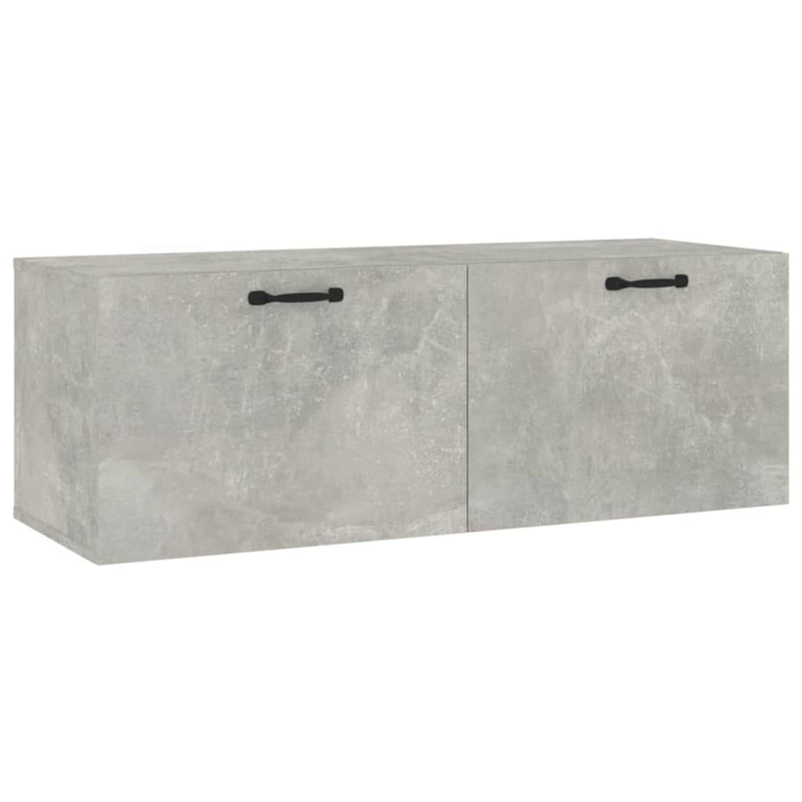 Wandkast 100X36,5X35 Cm Bewerkt Hout Betongrijs