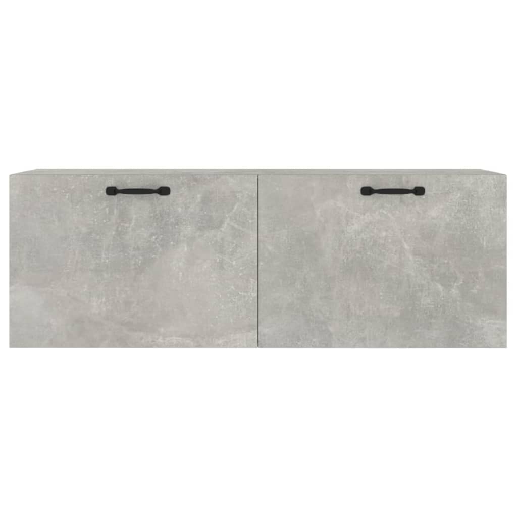 Wandkast 100X36,5X35 Cm Bewerkt Hout Betongrijs