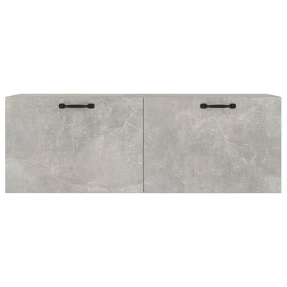 Wandkast 100X36,5X35 Cm Bewerkt Hout Betongrijs