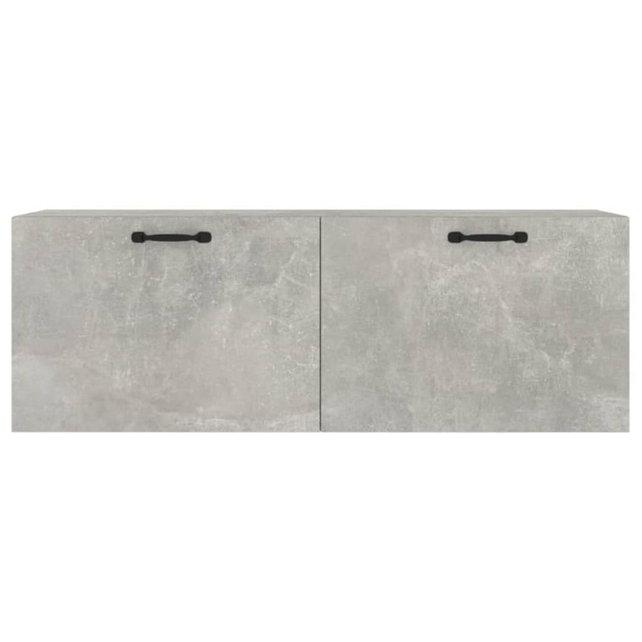 Wandkast 100X36,5X35 Cm Bewerkt Hout Betongrijs
