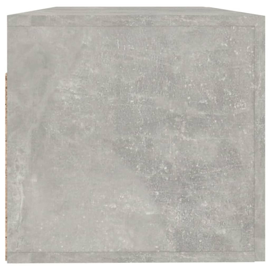 Wandkast 100X36,5X35 Cm Bewerkt Hout Betongrijs