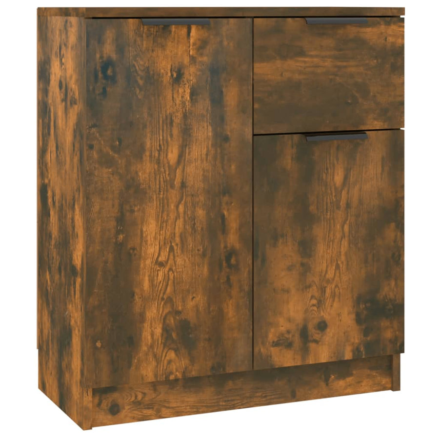 Dressoir 60X30X70 Cm Bewerkt Hout Kleurig Gerookt eiken