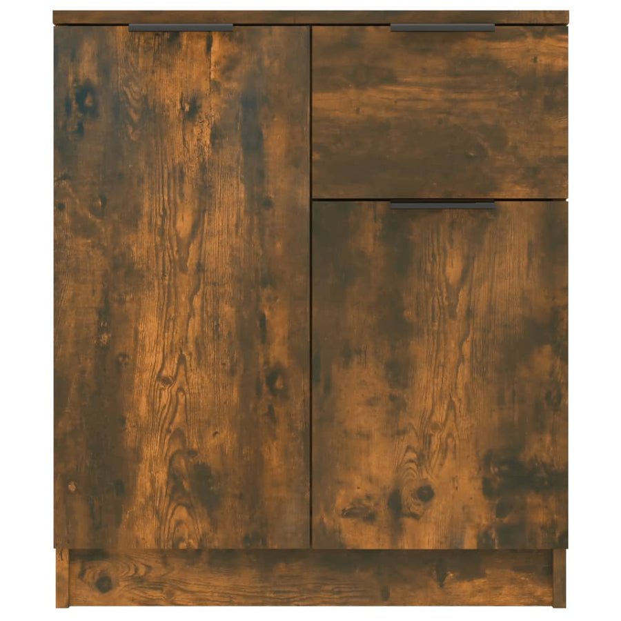 Dressoir 60X30X70 Cm Bewerkt Hout Kleurig Gerookt eiken