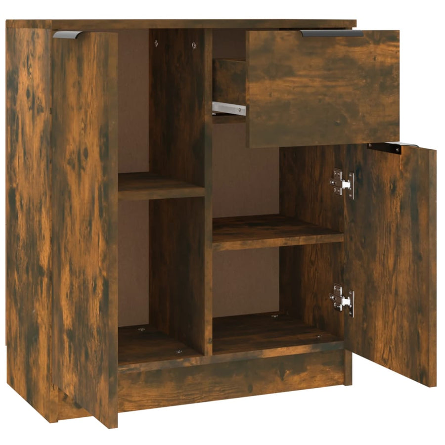 Dressoir 60X30X70 Cm Bewerkt Hout Kleurig Gerookt eiken