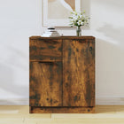 Dressoir 60x30x70 cm bewerkt hout gerookt eiken
