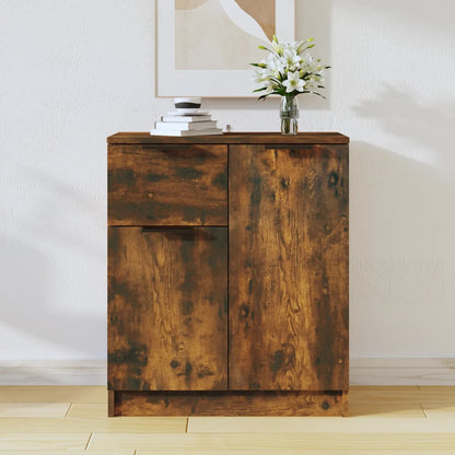 Dressoir 60X30X70 Cm Bewerkt Hout Kleurig Gerookt eiken
