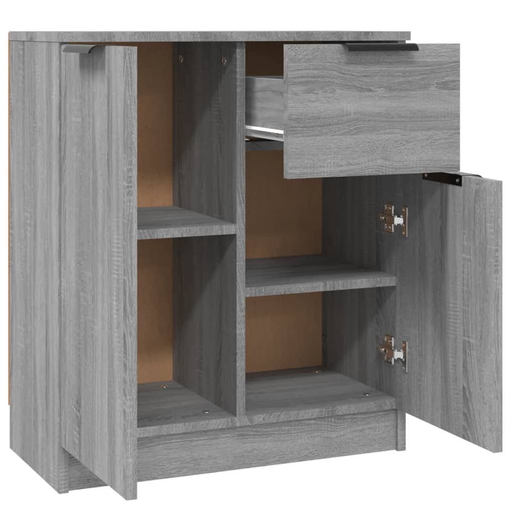 Dressoir 60x30x70 cm bewerkt hout grijs sonoma eiken