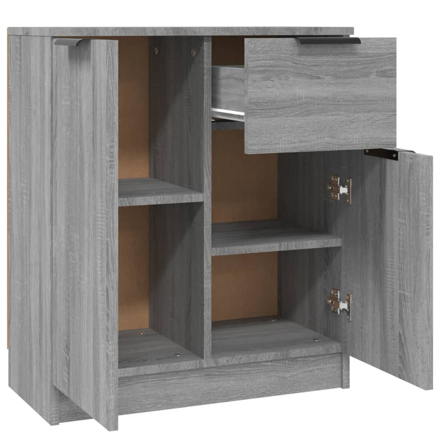 Dressoir 60x30x70 cm bewerkt hout grijs sonoma eiken