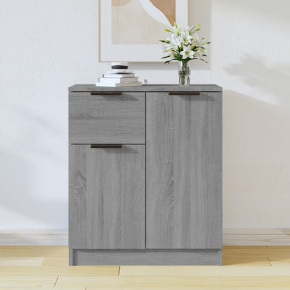 Dressoir 60x30x70 cm bewerkt hout grijs sonoma eiken