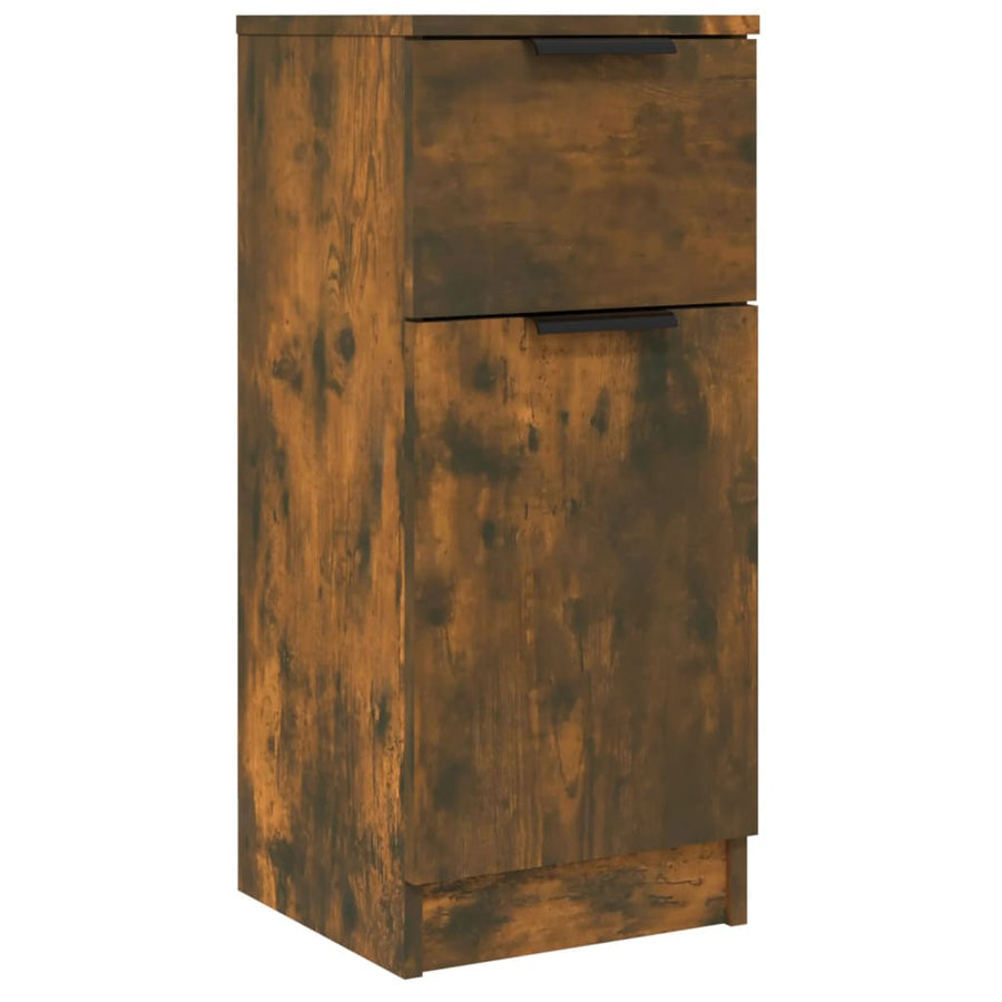 Dressoir 30X30X70 Cm Bewerkt Hout Kleurig 1 Gerookt eiken