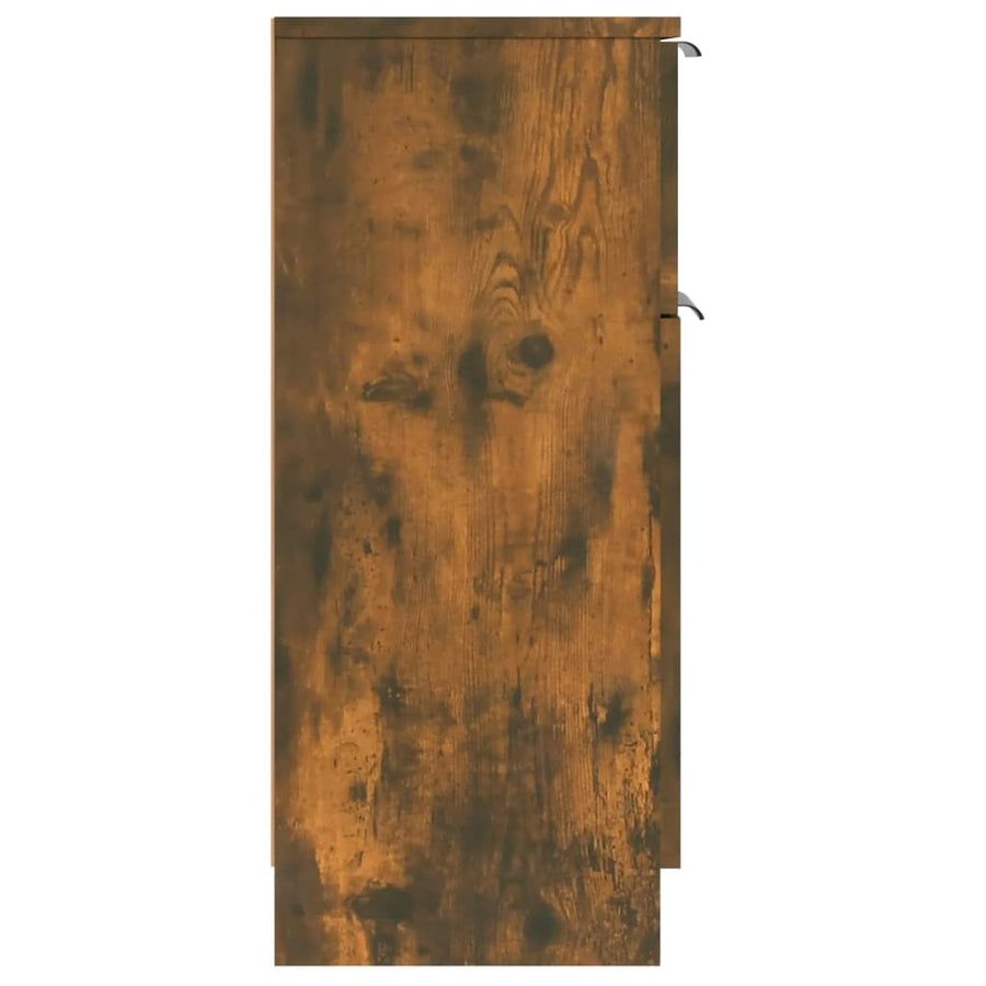 Dressoir 30X30X70 Cm Bewerkt Hout Kleurig 1 Gerookt eiken