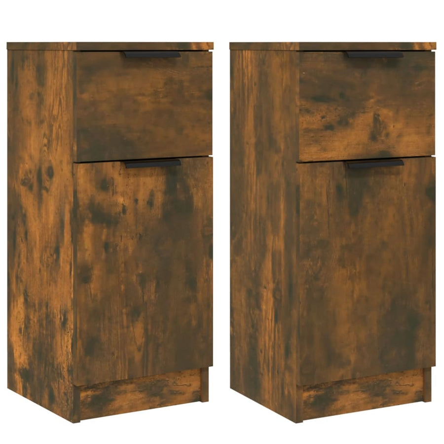 Dressoirs 30X30X70 Cm Bewerkt Hout Kleurig 2 Gerookt eiken