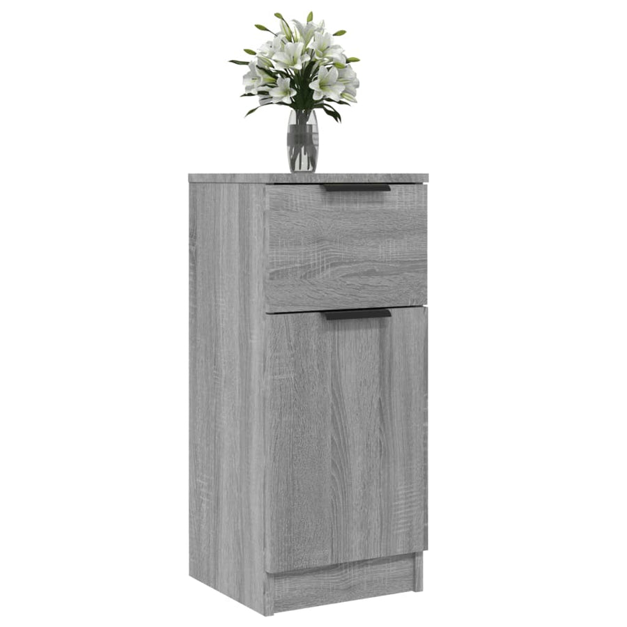 Dressoir 30X30X70 Cm Bewerkt Hout Eikenkleurig 1 Grijs sonoma
