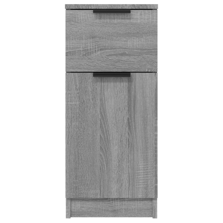 Dressoir 30X30X70 Cm Bewerkt Hout Eikenkleurig 1 Grijs sonoma